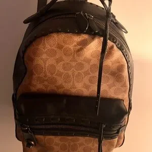 COACH Campus Backpack In Signature Canvas with Whipstitch ? Coach Beige Signature Canvas Campus Backpack main image 2